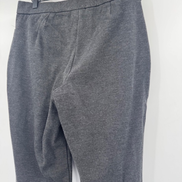 J Jill Pants Women Petite Medium Gray Ponte Slim Leg Stretch Knit Pull On Pocket - Picture 5 of 12